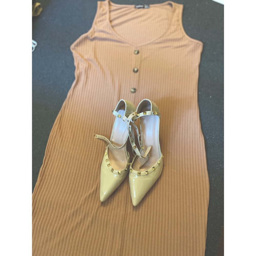 Boohoo size 14 rose colored maxi dress